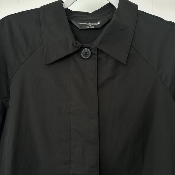 Norma Kamali Jacket 12 Black A-Line Swing Glam Mod Versatile Retro Lightweight - Picture 5 of 13